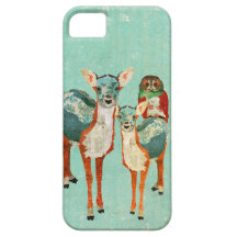 Amber & Azure Deer With Rose Owl iPhone Case