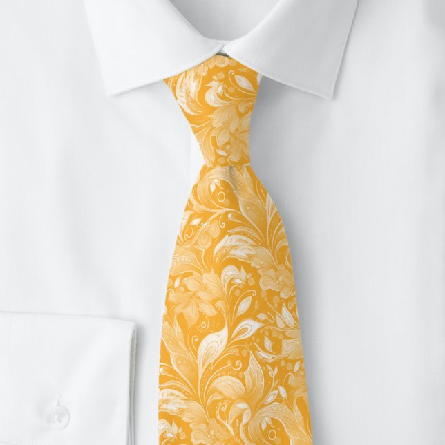 Amber Botanical Batik Tie (Creator Uploaded)