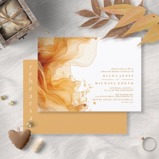 Amber Brandy Abstract Ink Rehearsal Dinner ID1089 (Creator Uploaded)