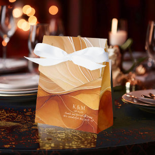 Amber Brandy Abstract Ink Wedding ID1089 Favour Box