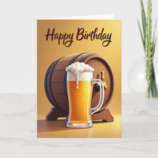 Amber Brew Birthday Card (Front)