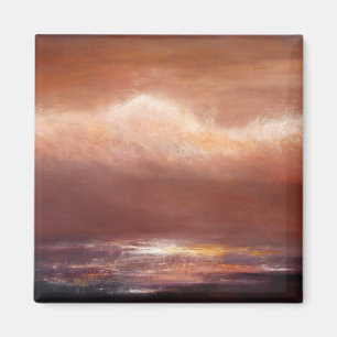 Amber Clouds Square Magnet