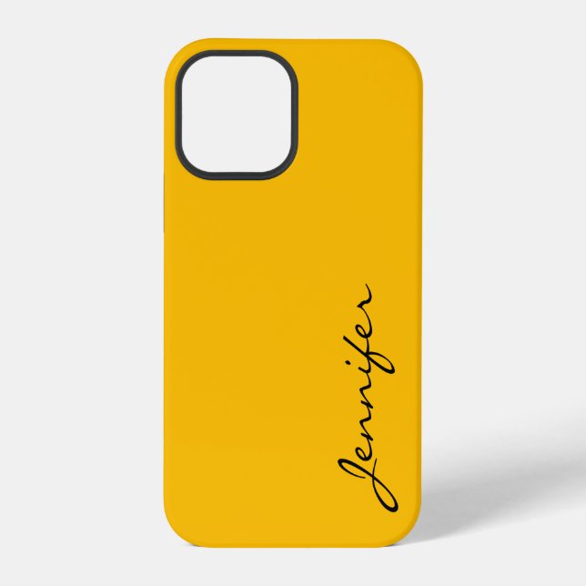 Amber colour background iPhone case (Back)
