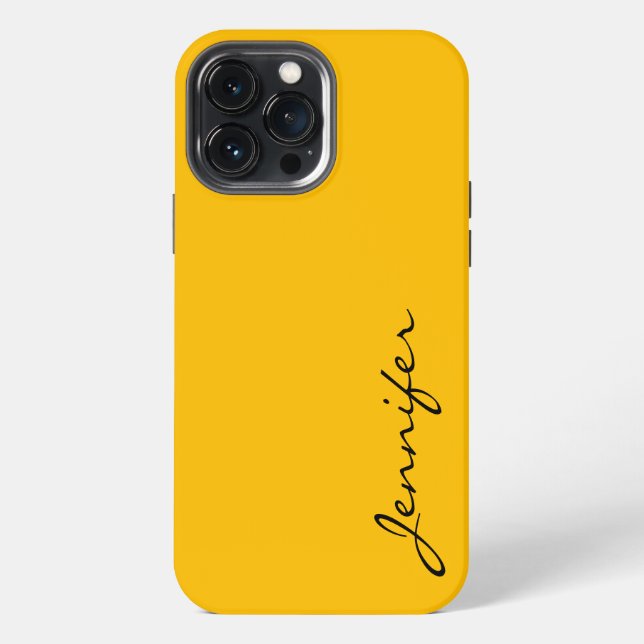 Amber colour background iPhone case (Back)