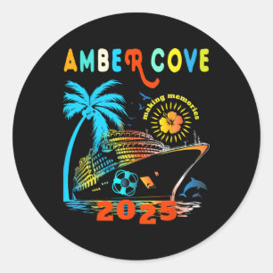 Amber Cove 2025 Family Trip Friends Group Vacation Classic Round Sticker