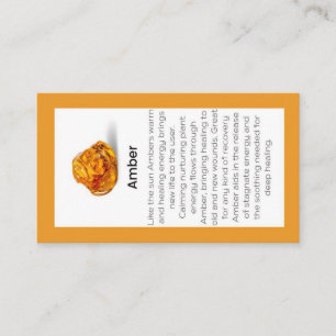 Amber Crystal Meaning Jewellery Display Card