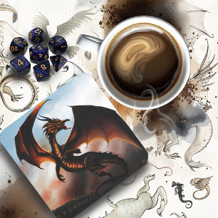 Amber Dragon Fantasy Coaster