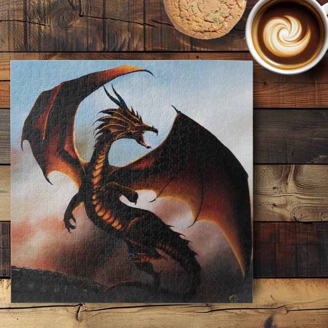 Amber Dragon Fantasy Jigsaw Puzzle (Creator Uploaded)