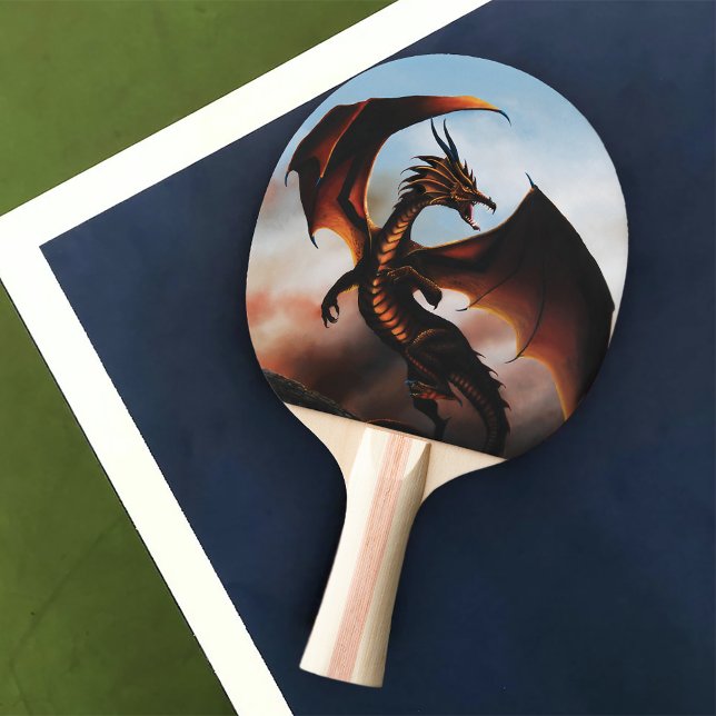Amber Dragon Fantasy Ping Pong Paddle (Creator Uploaded)