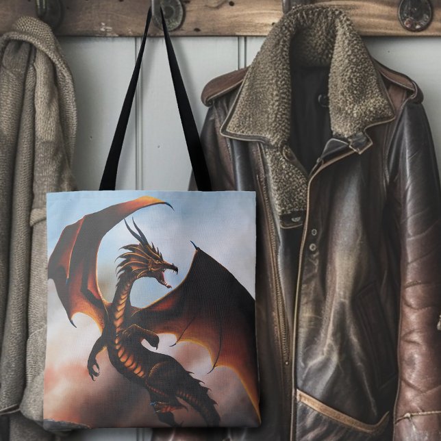 Amber Dragon Fantasy Tote Bag (Creator Uploaded)