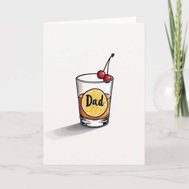 Amber Drink Fathers Day Card (Front)
