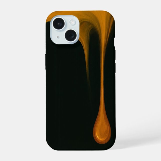 Amber Drip Case for Apple iPhone 15 (Back)