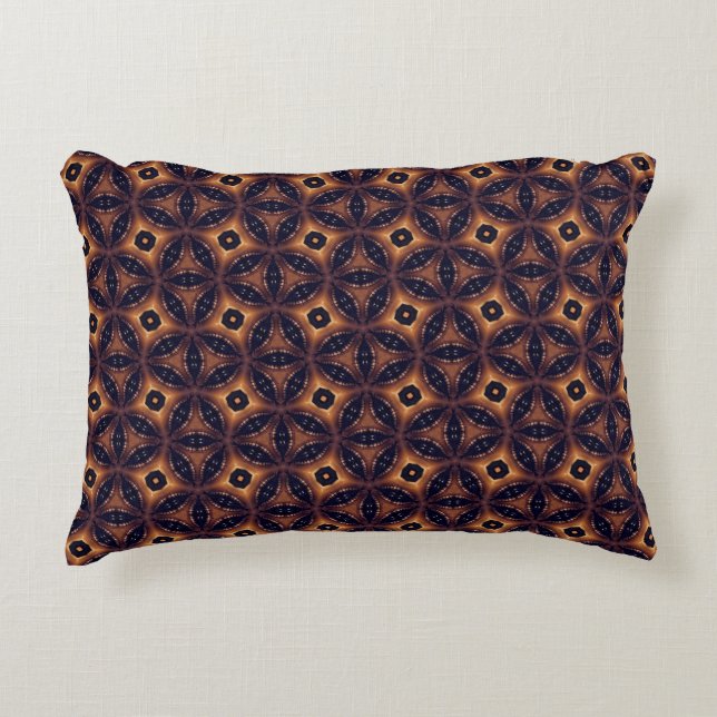 Amber Eclipse Mosaic Decorative Cushion (Front)