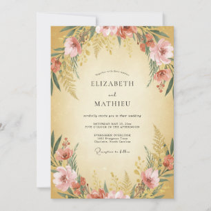 Amber Enchanting Autumnal Wedding Invitation