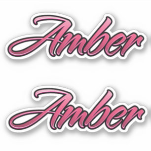 Amber faded pink sticker sticker embroiderset
