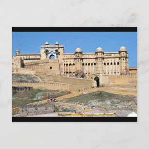 amber fort border postcard