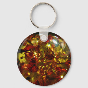 Amber Fossil Keychain