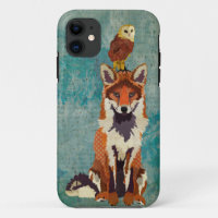 Amber Fox & Owl Blue Rose Case
