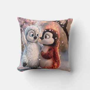 Amber & Frosty Cozy Penguin Pillow