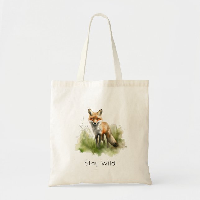 Amber Gaze: Meadow Fox, custom Tote Bag (Front)