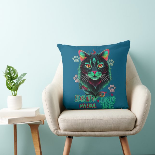 Amber Glow Cat Energy Cushion (Chair)