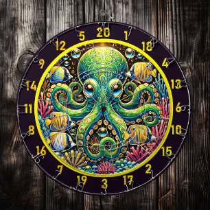Amber Glow Octopus Dartboard