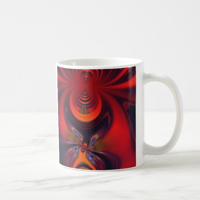 Amber Goddess – Orange and Gold Passion Coffee Mug (Right)