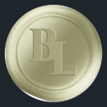 Amber Gold Double Monogram Faux Wax Seal Stickers<br><div class="desc">These elegant traditional style serif 2 Letter double Monogram Faux Wax Seal Stickers in the Amber Gold colorway will make the perfect finishing touch to your save the dates, wedding invitations, or other special occasion stationery. Seal your envelopes or favour bags easily and beautifully with the look of real melted...</div>