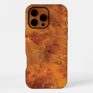 Amber Golden brown marble iPhone 16 Pro Max Case
