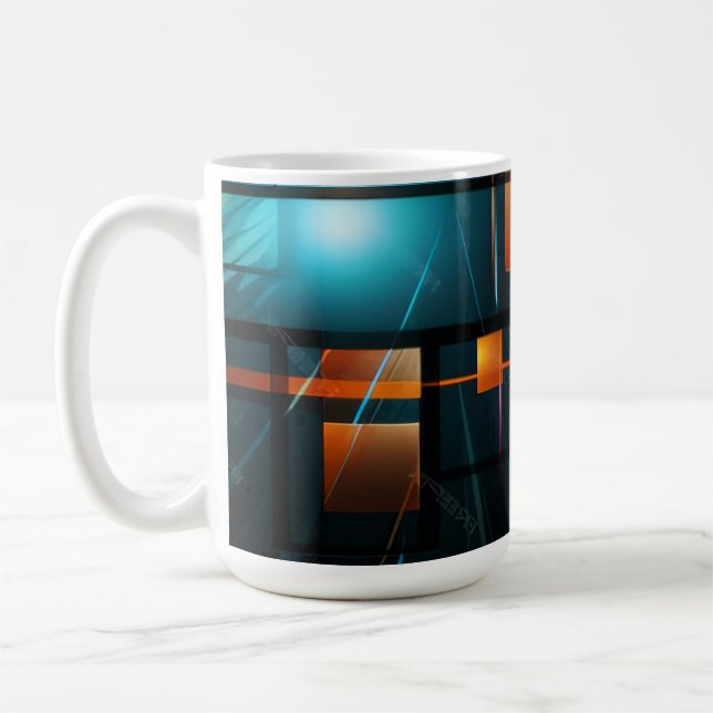 Amber Grid Horizon Coffee Mug (Left)