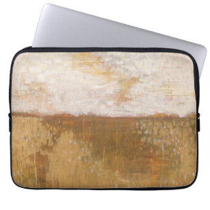 Amber Horizon Abstract Print   Melissa Averinos Laptop Sleeve