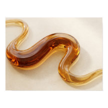Amber Liquid Glass Flow Abstract Wall Art