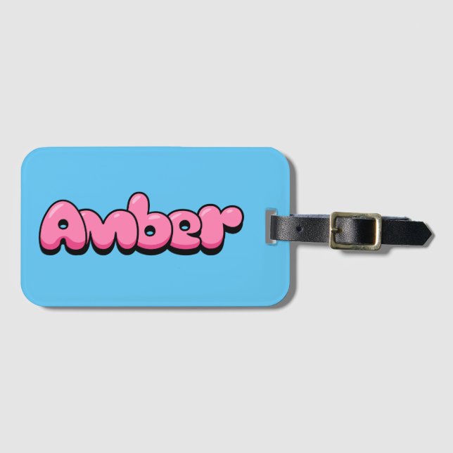 Amber Luggage Tag (Front Horizontal)