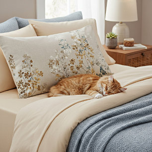 Amber meadow floral pillowcase