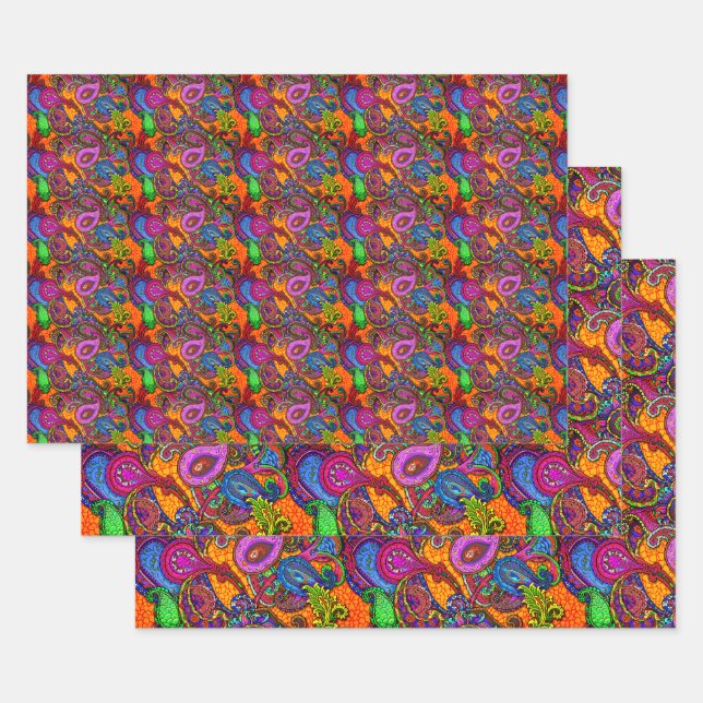 Amber Melange Paisley Guitar Set Wrapping Paper Sh (Set)