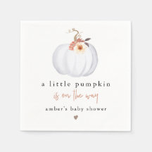 AMBER Modern Rustic Little Pumpkin Baby Shower