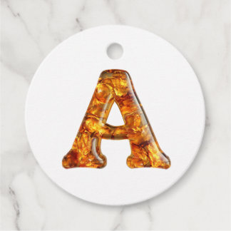 Amber Monogram A Ornament – Customisable Design Favour Tags