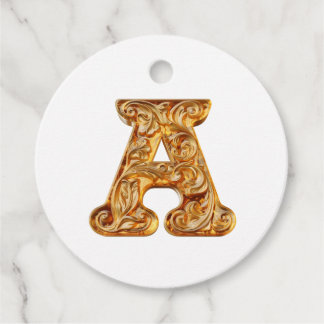 Amber Monogram A Ornament – Customisable Design Favour Tags