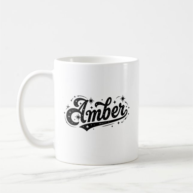 Amber name first last family coffee mug (Left)