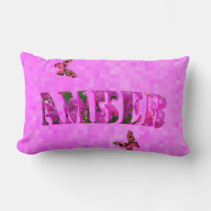 Amber Name Logo. Lumbar Cushion