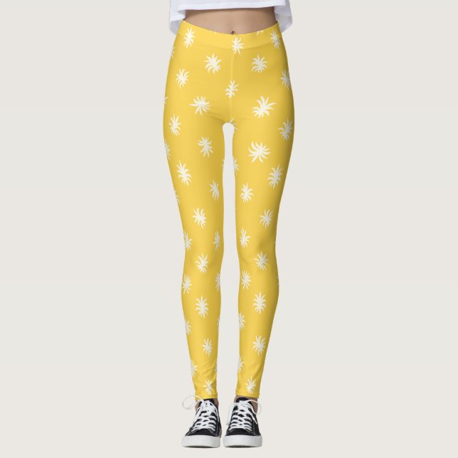 Amber Organic Spark Floral Pattern Leggings (Front)