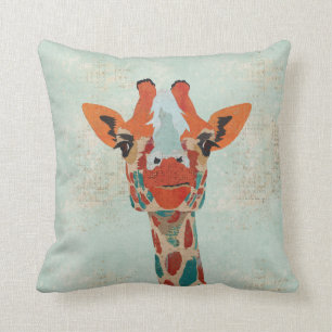 Amber Peeking Giraffe MoJo Pillow