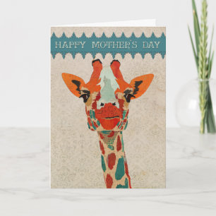 Amber Peeking Giraffe Mother's Day Card II