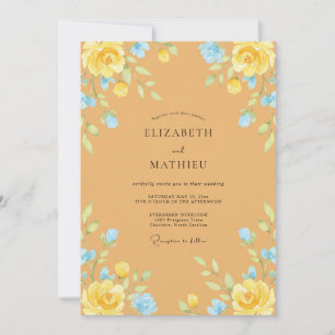 Amber Radiant Summer Wedding Invitation