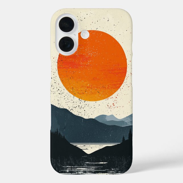 Amber Ridge Silhouette Phone Case (Back)