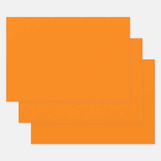Amber (SAE/ECE) (solid colour)  Wrapping Paper Sheet (Set)