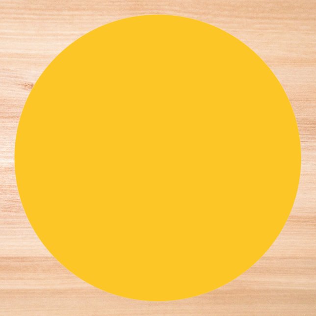 Amber Solid Colour Classic Round Sticker (Creator Uploaded)
