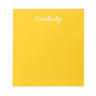 Amber Solid Colour Customise It Notepad
