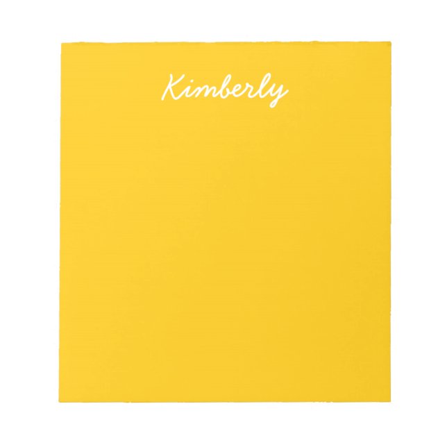 Amber Solid Colour Customise It Notepad (Front)