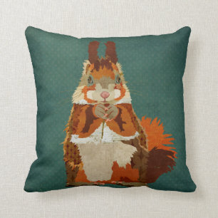 Amber Squirrel Pillow
